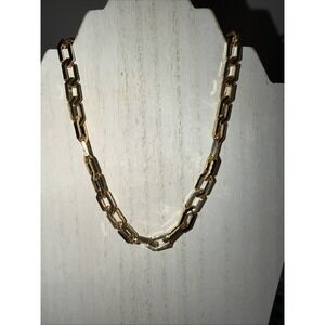 Marilyn Schiff Gold Chunky Chain Length Necklace